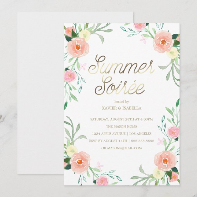 Summer Soirée | Summer Party Invitation (Front/Back)