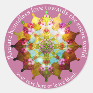 Summer Sol Mandala Classic Round Sticker
