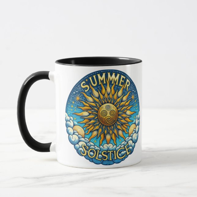 Summer Solstice 11oz Black Mug (Left)