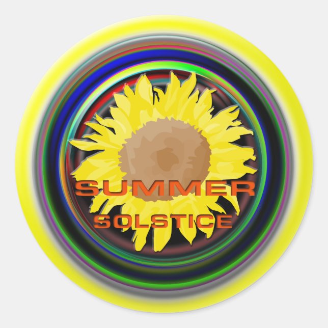 Summer Solstice Classic Round Sticker (Front)