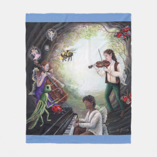 Summer Solstice Fairy Concert Fleece Blanket