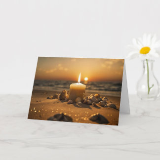 Summer Solstice Midsummers Eve Litha Ocean Sunset Card