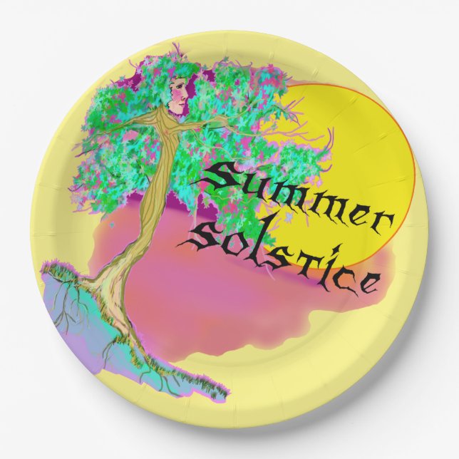 Summer Solstice Paper Plate (Front)