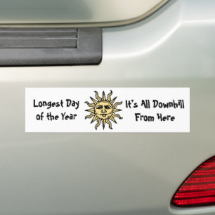 Summer Solstice Poem Bumper Sticker