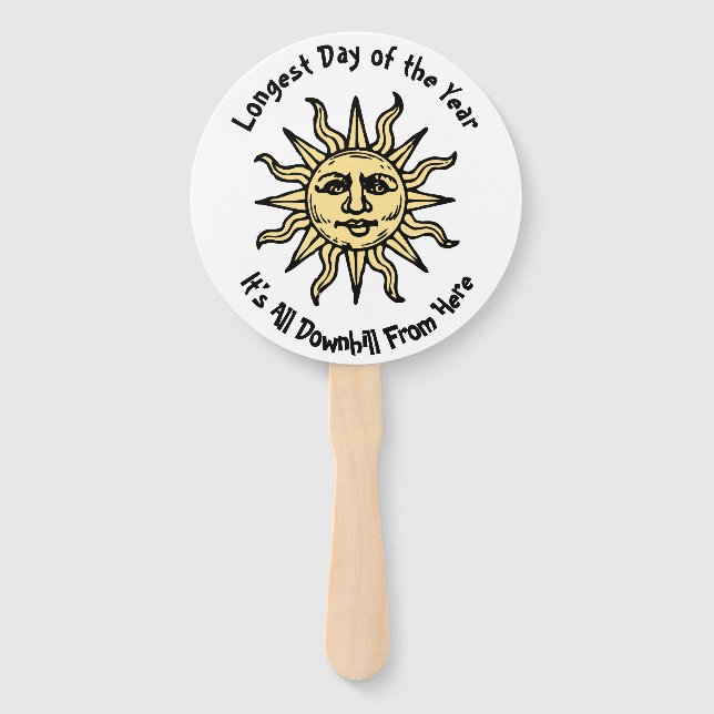 Summer Solstice Poem Hand Fan (Front)