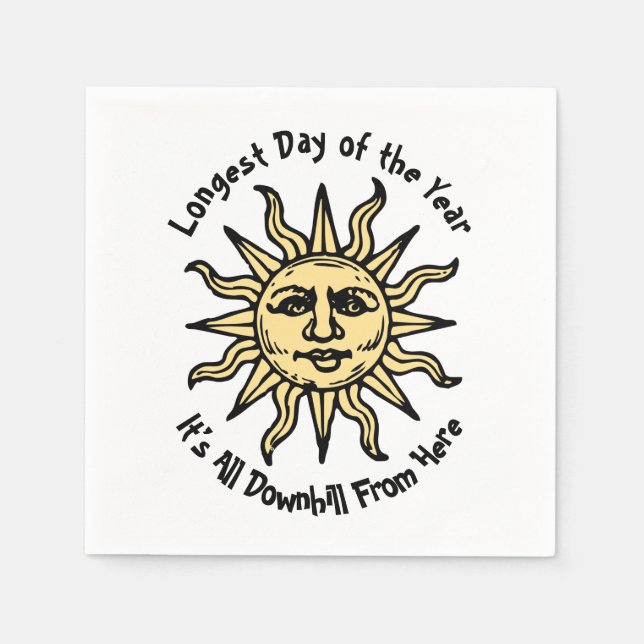 Summer Solstice Poem Napkin (Front)