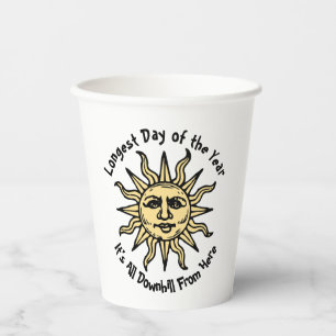 Summer Solstice Poem Paper Cups