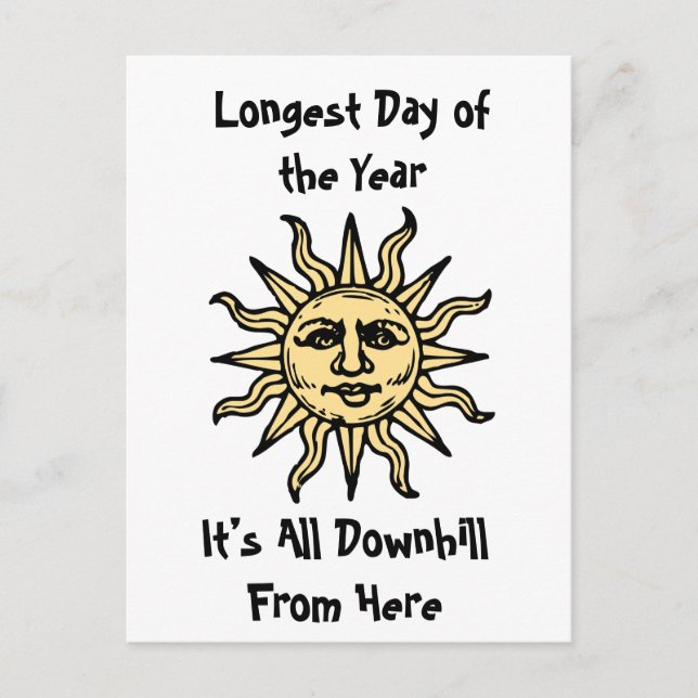 Summer Solstice Poem Postcard (Front)