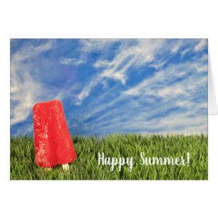summer solstice red popsicle in grass