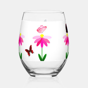 Summer Solstice Stemless Wine Glass