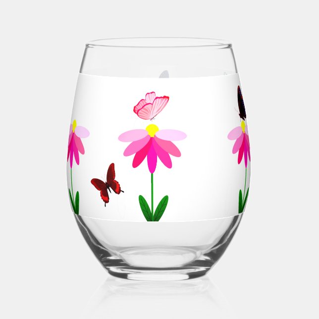 Summer Solstice Stemless Wine Glass  (Front)