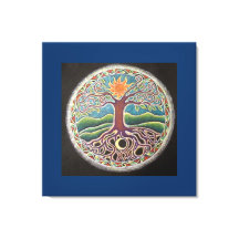 Summer Solstice Tree of Life mMandala Canvas Prin