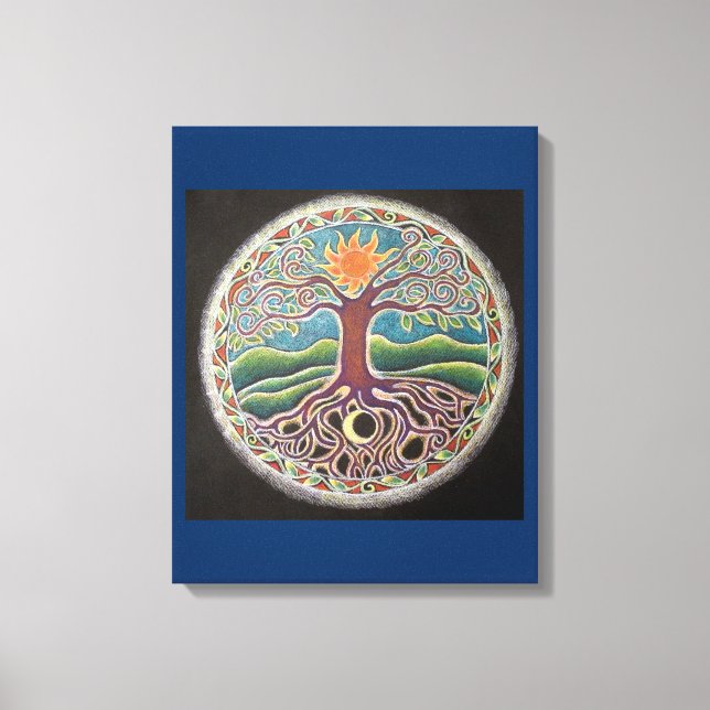 Summer  Solstice Tree of Life mMandala Canvas Prin Print (Front)