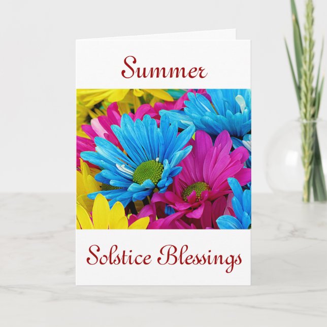 Summer Solstice with daisy flowers Card (Front)