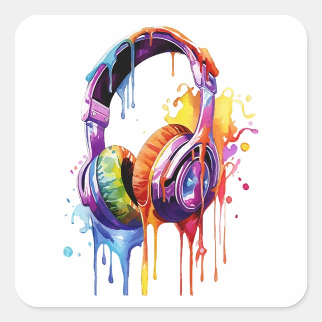 Summer Soundwaves  Square Sticker (Front)