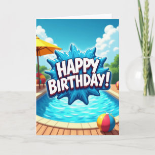 Summer Splash Birthday Card