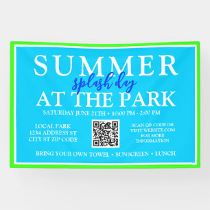 Summer Splash Day at the Park   Outdoor Event Sign