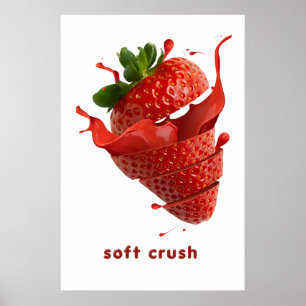 Summer Splash Fruit Wall Art Poster