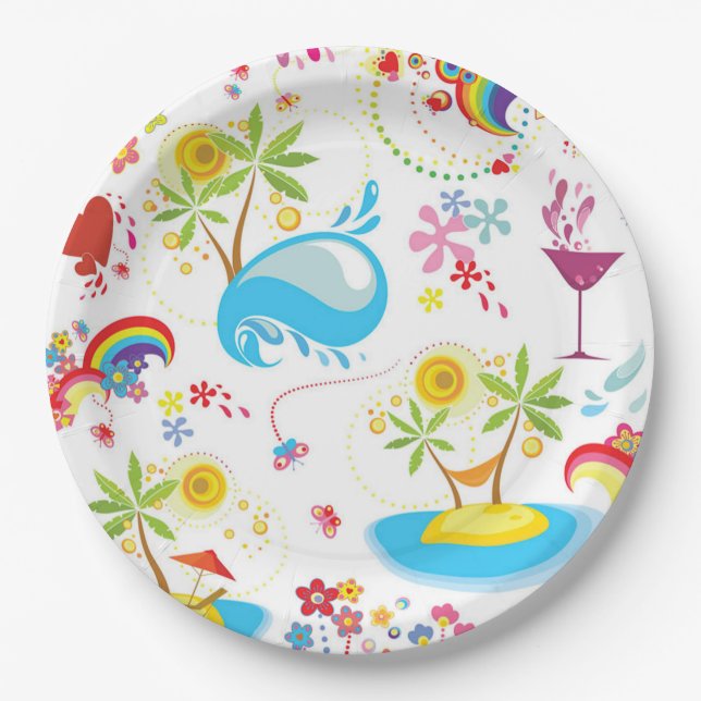 Summer Splash Paper Plate (Front)