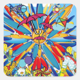 Summer Splash! Square Sticker