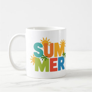SUMMER Split Pop – Colourful Tropical Vibes Coffee Mug