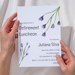 Summer Spring Garden Retirement Luncheon  Invitation