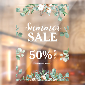 Summer Spring Sale Custom Add Text Door Window Cling