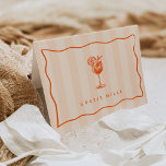 Summer Spritz "Grazie Mille" Italian Thank You Card<br><div class="desc">Say "Grazie Mille" in style with this peach-toned bridal shower thank you card from the Love at First Spritz collection by Redwood & Vine Design Co. Designed to match the cheerful Aperol-inspired theme, this folded card features a playful spritz illustration, wavy border, and bold orange lettering—perfect for expressing gratitude after...</div>