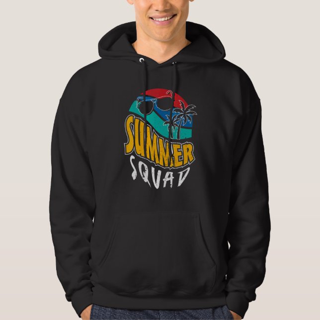 Summer Squad Vacation Family Sunglasses Team Hoodie (Front)
