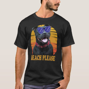 Summer Staffordshire Dog Cool Staffy Sunglasses Be T-Shirt
