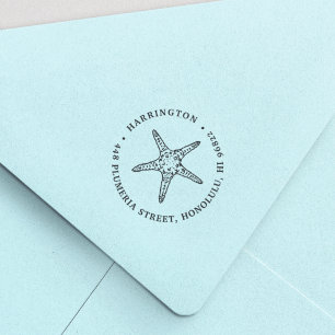 Summer Starfish Return Address Self-inking Stamp