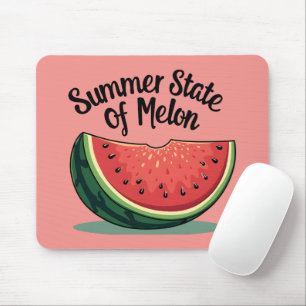 Summer State of Melon Retro Fruit Art Mouse Mat