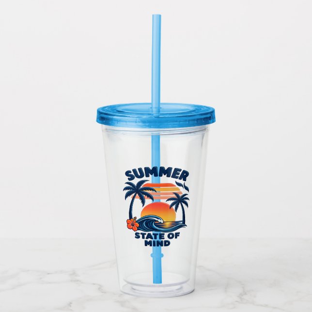 Summer State of Mind Acrylic Tumbler (Front)