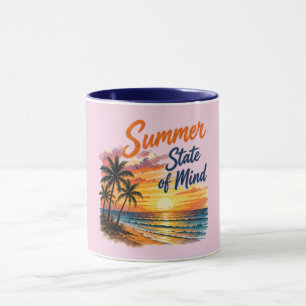 Summer State of Mind   Trendy Beach Vibes  Mug