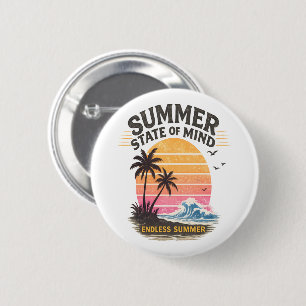 Summer State of Mind Vintage 6 Cm Round Badge