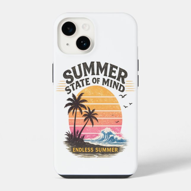Summer State of Mind Vintage iPhone Case (Back)