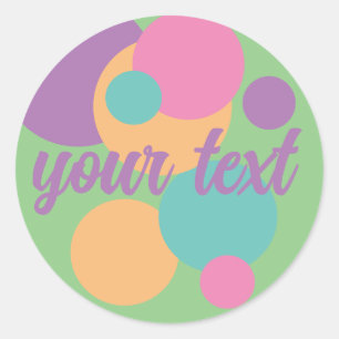 summer STICKER pastel rainbow confetti name fun