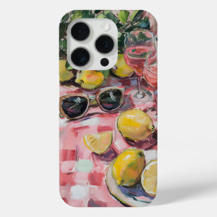 Summer Still Life with Lemons, Sunglasses Phone iPhone 15 Pro Case
