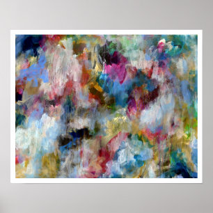 Summer Storm Fine Art Abstract Painting Poster