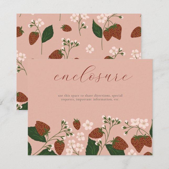 Summer Strawberries Bridal Shower Invitation (Front/Back)