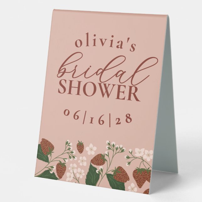 Summer Strawberries Bridal Shower Personalised (Front)