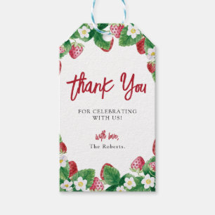 Summer Strawberry Baby Shower  Gift Tags