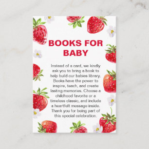 Summer Strawberry Fruit Cute Baby Shower  Enclosure Card