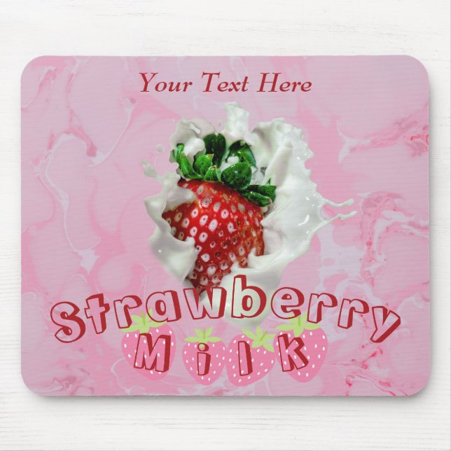 Summer Strawberry Fruit Cute Japanese Kawaii Food  Mouse Mat (Front)