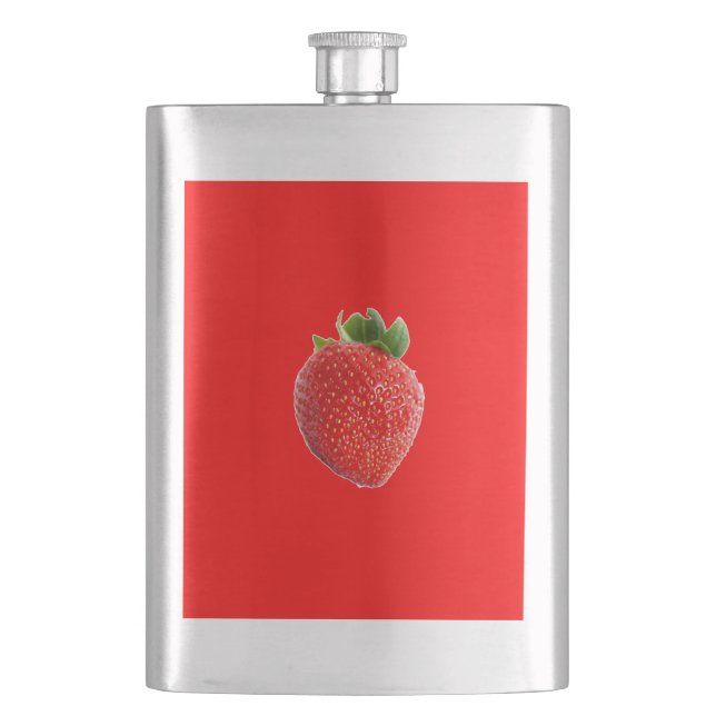 Summer Strawberry Hip Flask (Front)