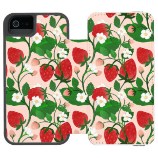 Summer Strawberry in Pink Incipio Watson™ iPhone 5 Wallet Case