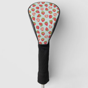Summer Strawberry Mint Green & Red Golf Head Cover
