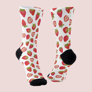 Summer Strawberry Pattern Socks