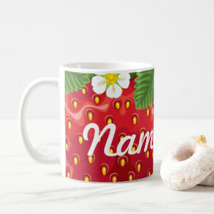 Summer Strawberry Personalised Coffee Mug, Cup