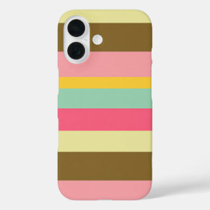 Summer Stripe Colour Palette Design iPhone 16 Case